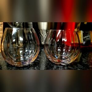 Set 🥃Two Beautiful Iridescent Aequilibrium No. 2" by Vinasco Rummer Glasses.🥃